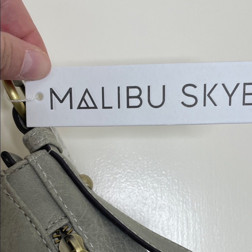 Malibu Skye Vegan Leather Gray Handbag - Picture 3 of 4